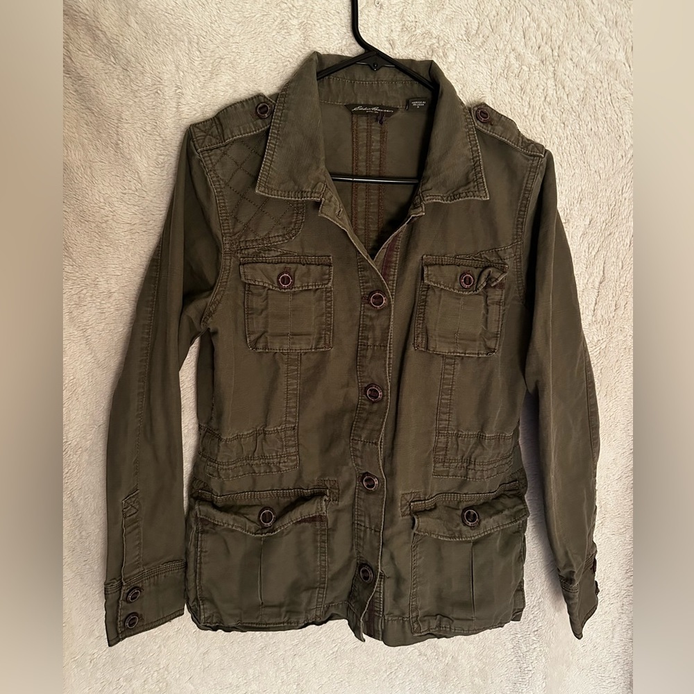 Denim green army style jacket